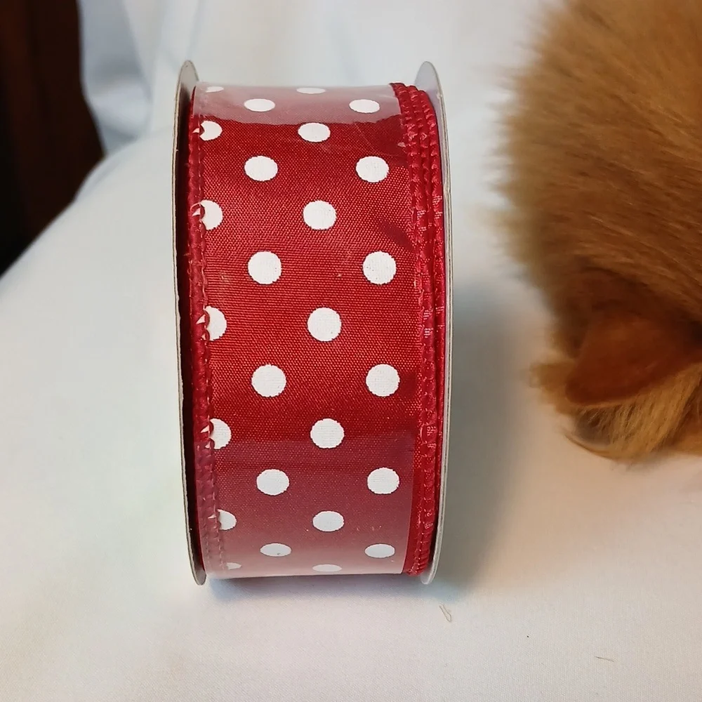 Red Polka Dot Ribbon - Picture 5 of 6